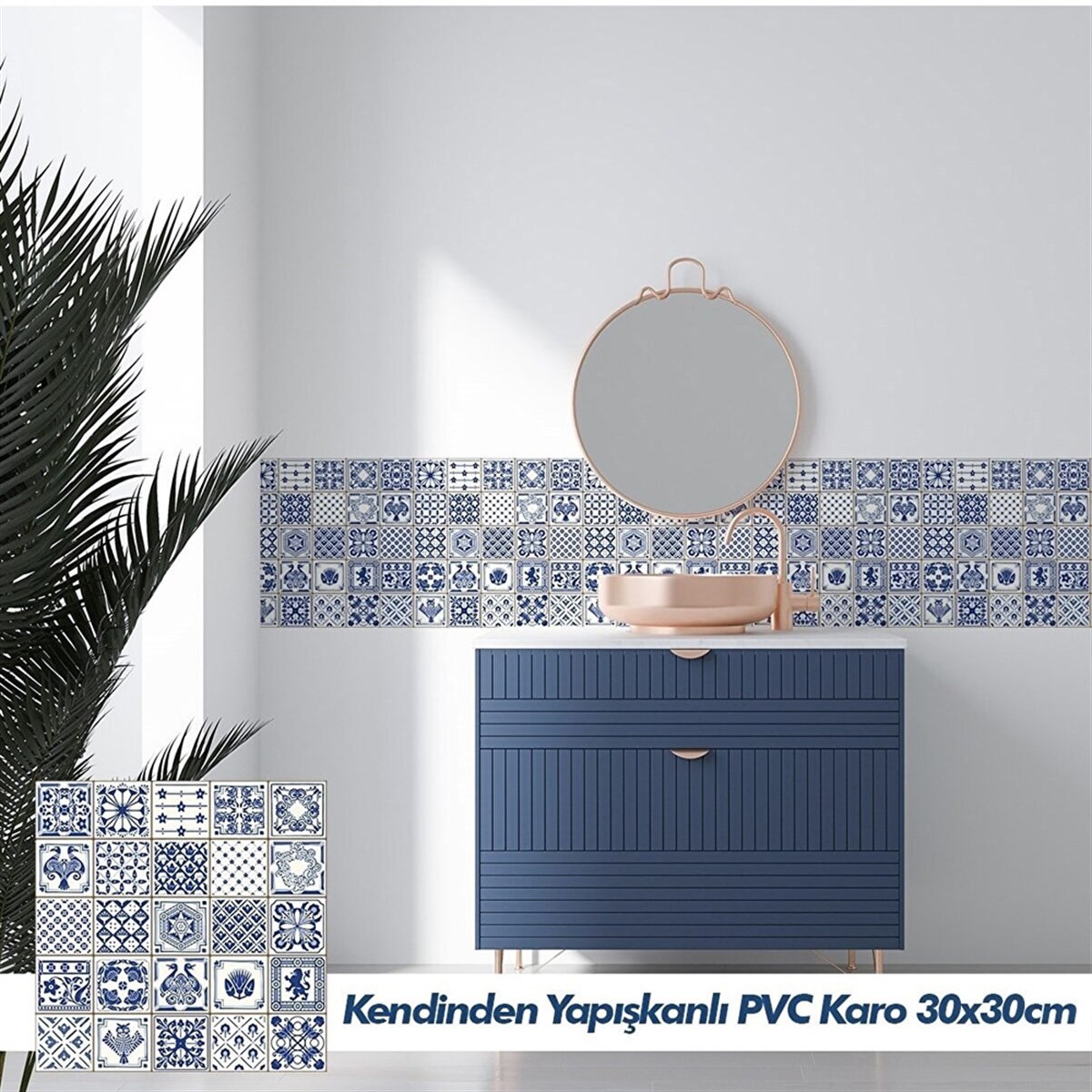 Boss Tape Yapışkanlı Pvc Karo Indıgo 30x30cm görseli