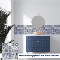 Boss Tape Yapışkanlı Pvc Karo Indıgo 30x30cm küçük görsel