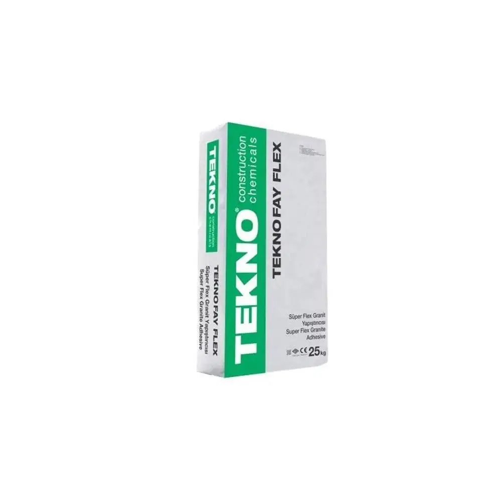 Teknofay Flex Süper Flex Granit Yapıştırıcı C2TE S1 Gri 25 Kg görseli