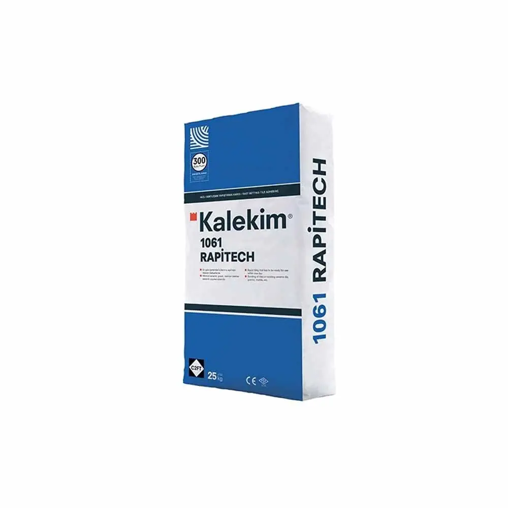 Kalekim 1061 Rapitech Hızlı Sertleşen Yapıştırma Harcı Gri 25 Kg (C2Ft) görseli