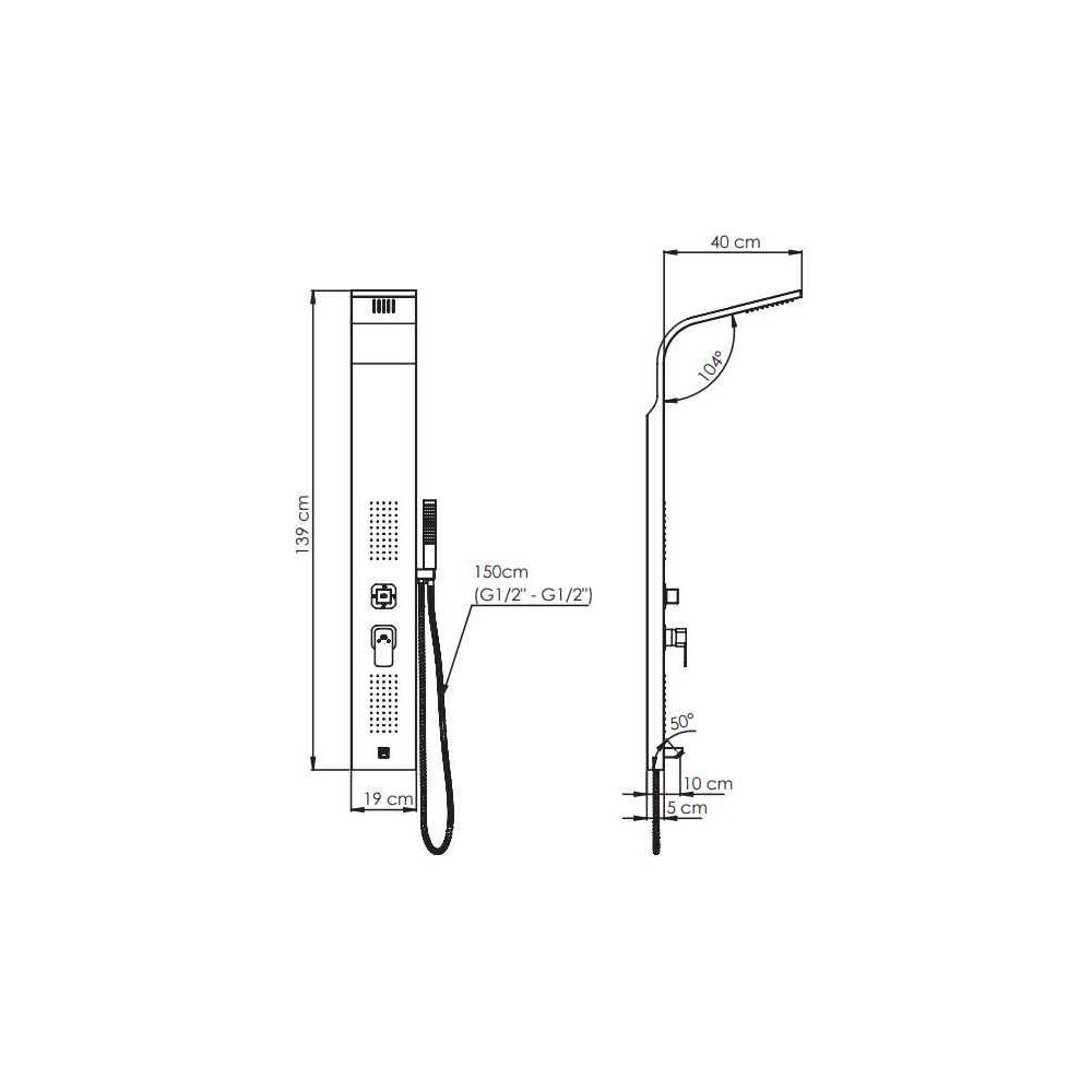 GPD Duş Paneli Rose Gold Dsp10 küçük görsel