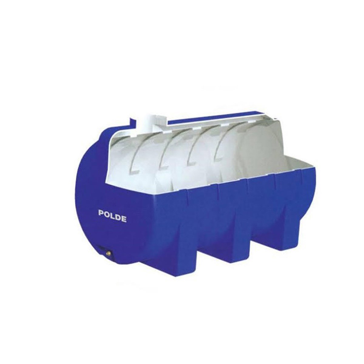 Polde Polietilen Çift Katlı Yatay Mavi Su Deposu 750 Lt küçük görsel