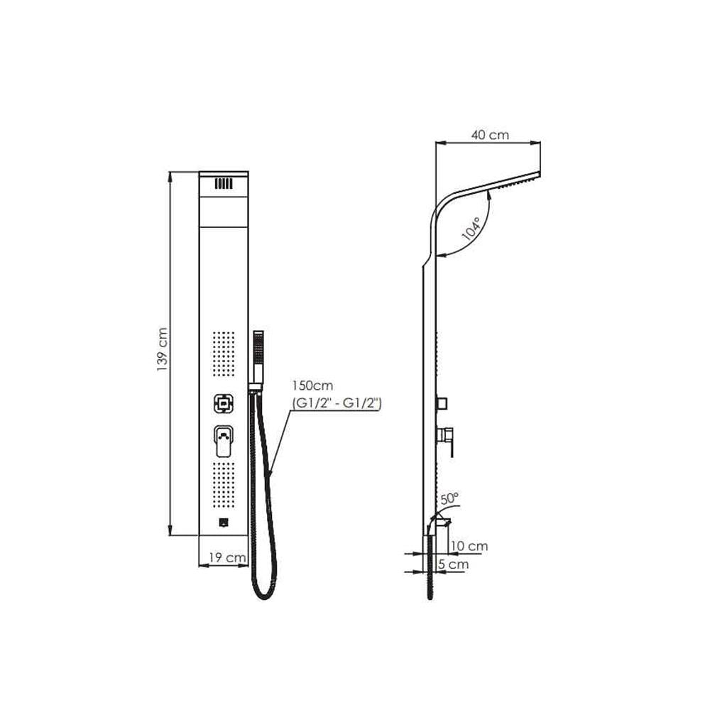 GPD Duş Paneli Altın Dsp11 küçük görsel