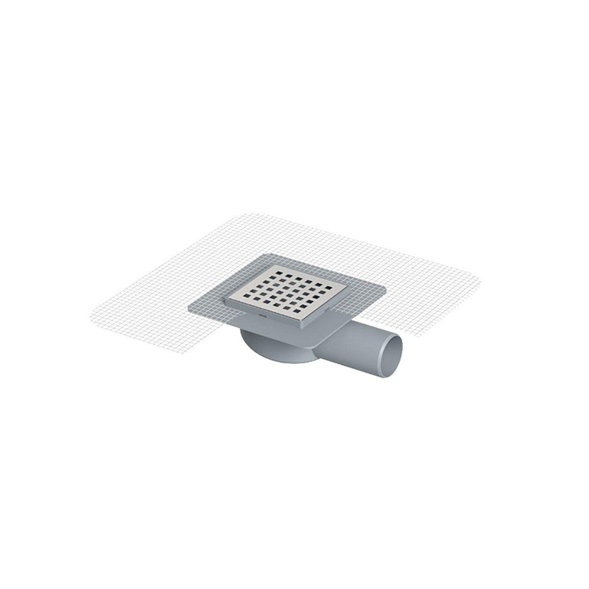 Maxiflow Fileli Paslanmaz Izgaralı Yer Süzgeci 10X10 Ø50 (Yan Çıkış) 14061 görseli