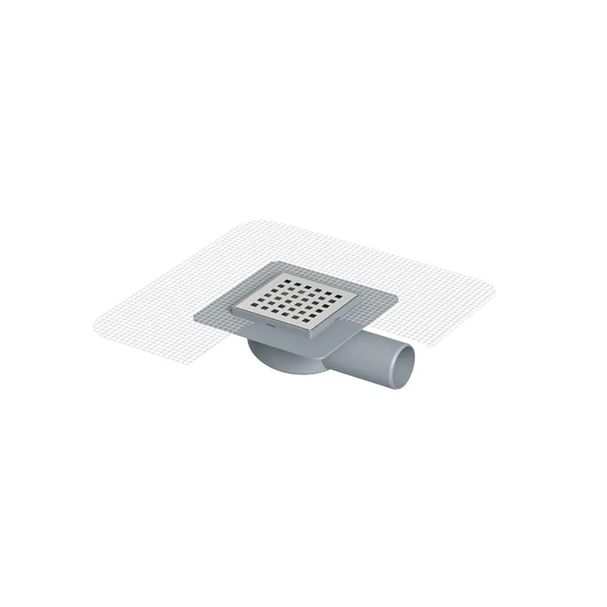 Maxiflow Fileli Paslanmaz Izgaralı Yer Süzgeci 10X10 Ø50 (Yan Çıkış) 14061 görseli