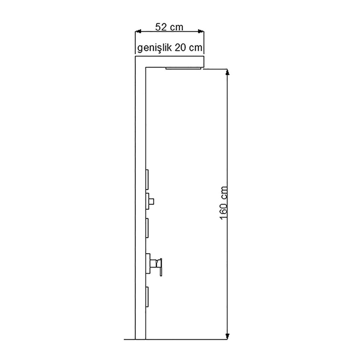Newarc Bamboo Duş Paneli 440990 küçük görsel