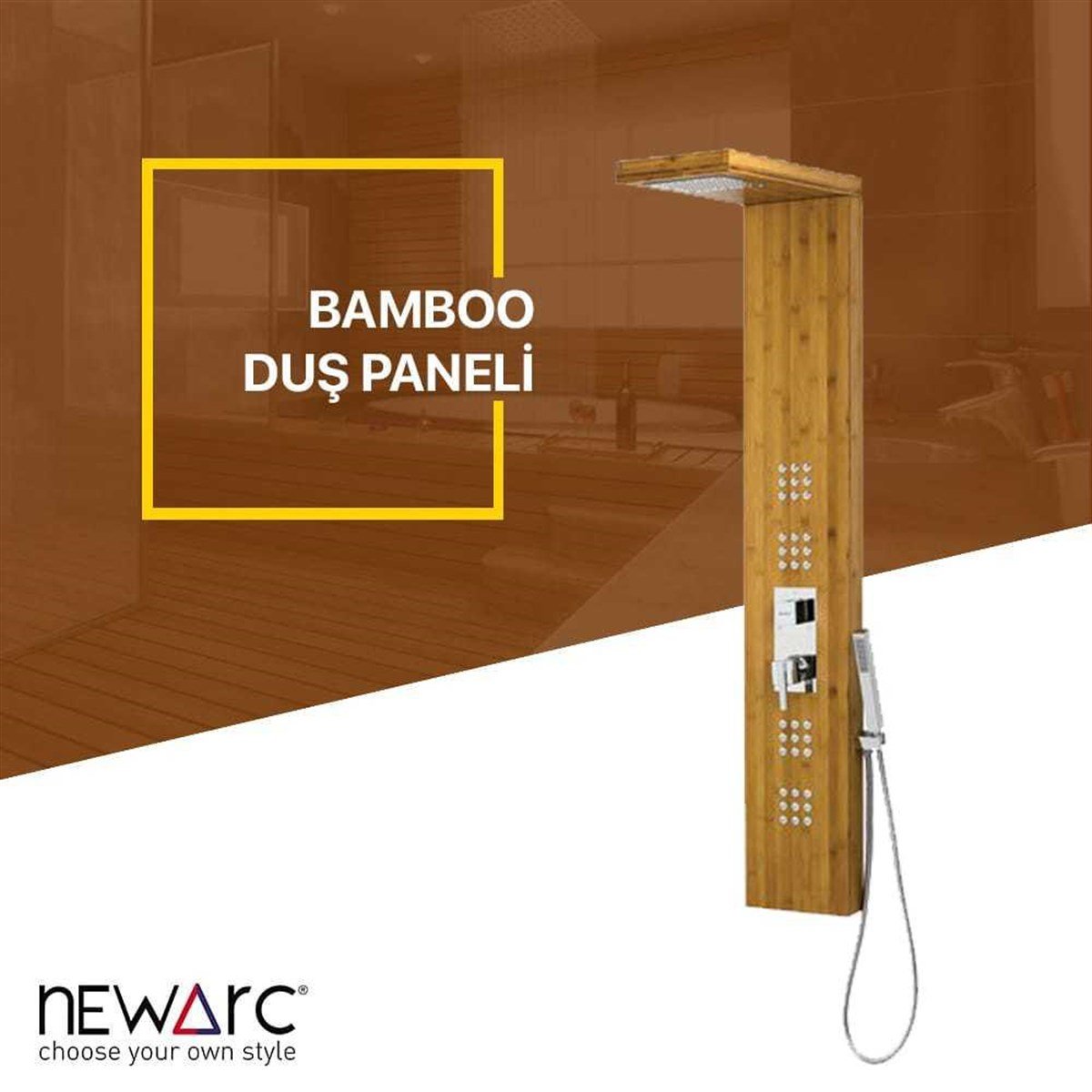 Newarc Bamboo Duş Paneli 440990 küçük görsel