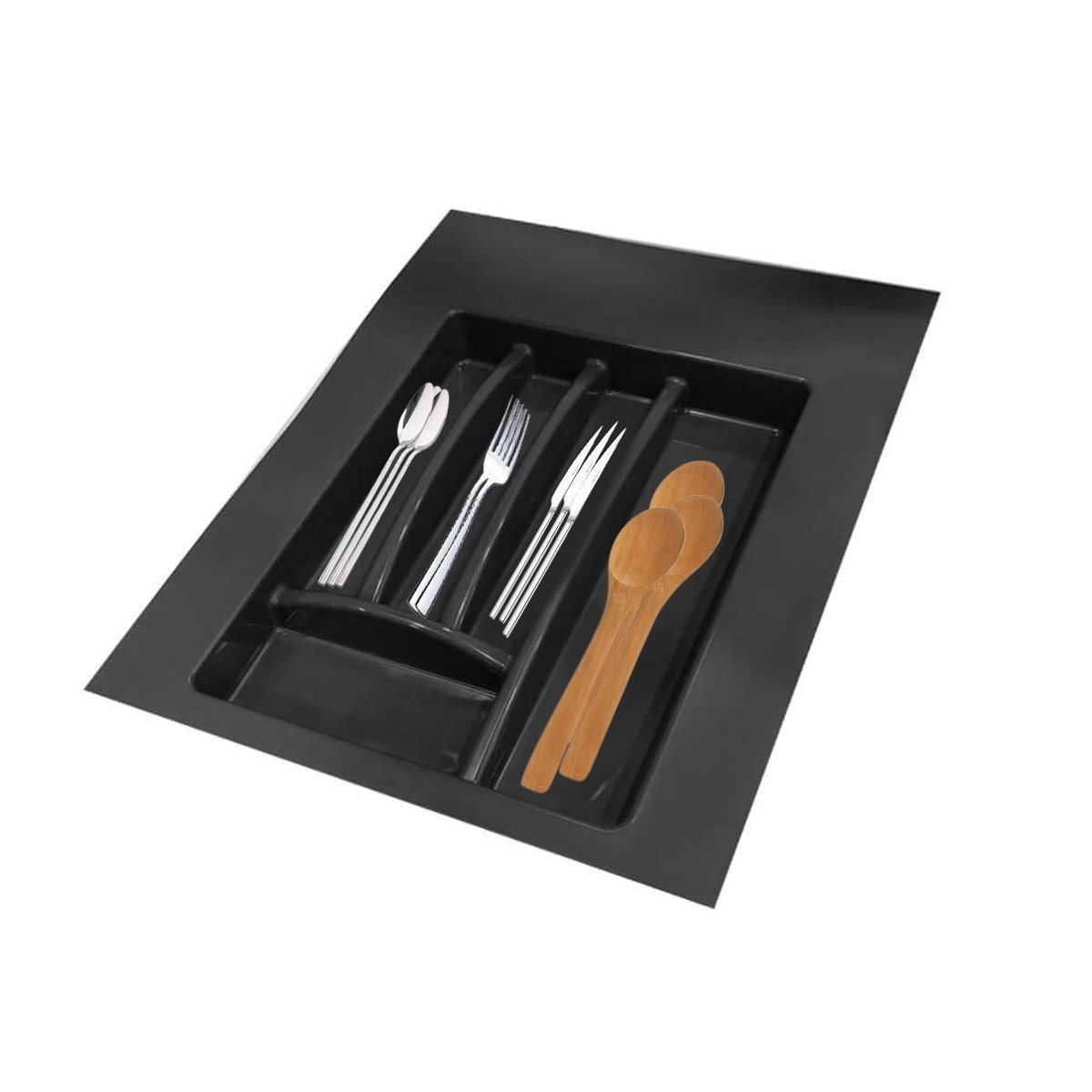 Ayarlı Çekmece İçi Kaşıklık 40-45 Cm Antrasit görseli