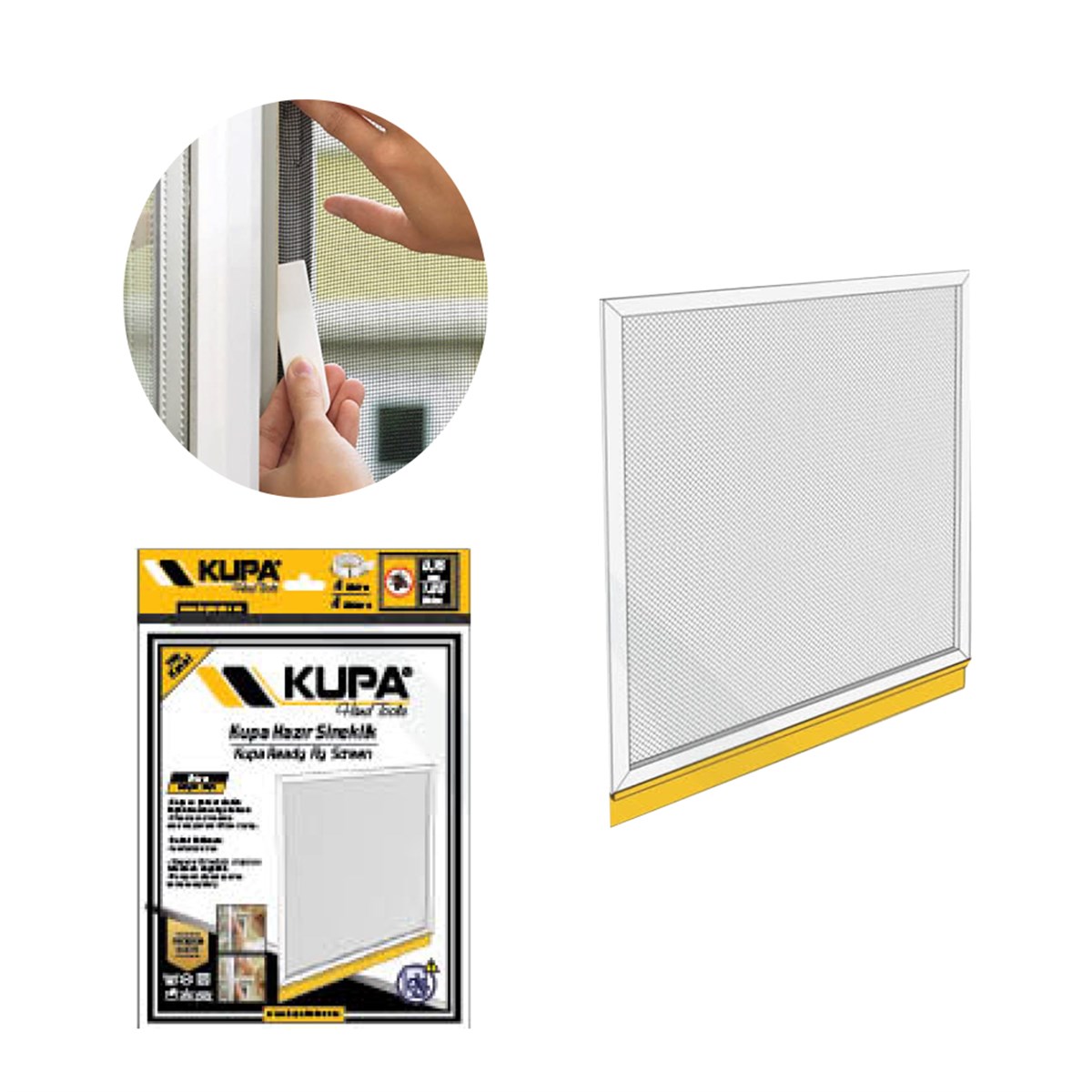 Kupa Tek Kanat Hazır Sineklik 0,75mmx1,25mt görseli