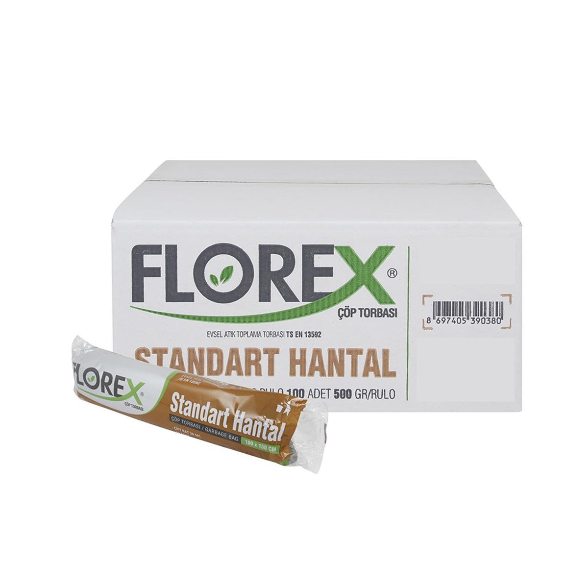 Florex 507 Standart Hantal Çöp Poşeti 100X150Cm 10 Rulo (1 Rulo 10 Adet) görseli