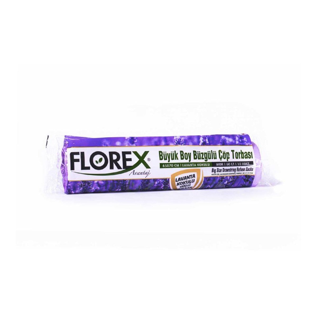 Florex 503 Lavanta Kokulu Büzgülü Büyük Boy Çöp Poşeti 65X70Cm 25 Rulo (1 Rulo 10 Adet) küçük görsel