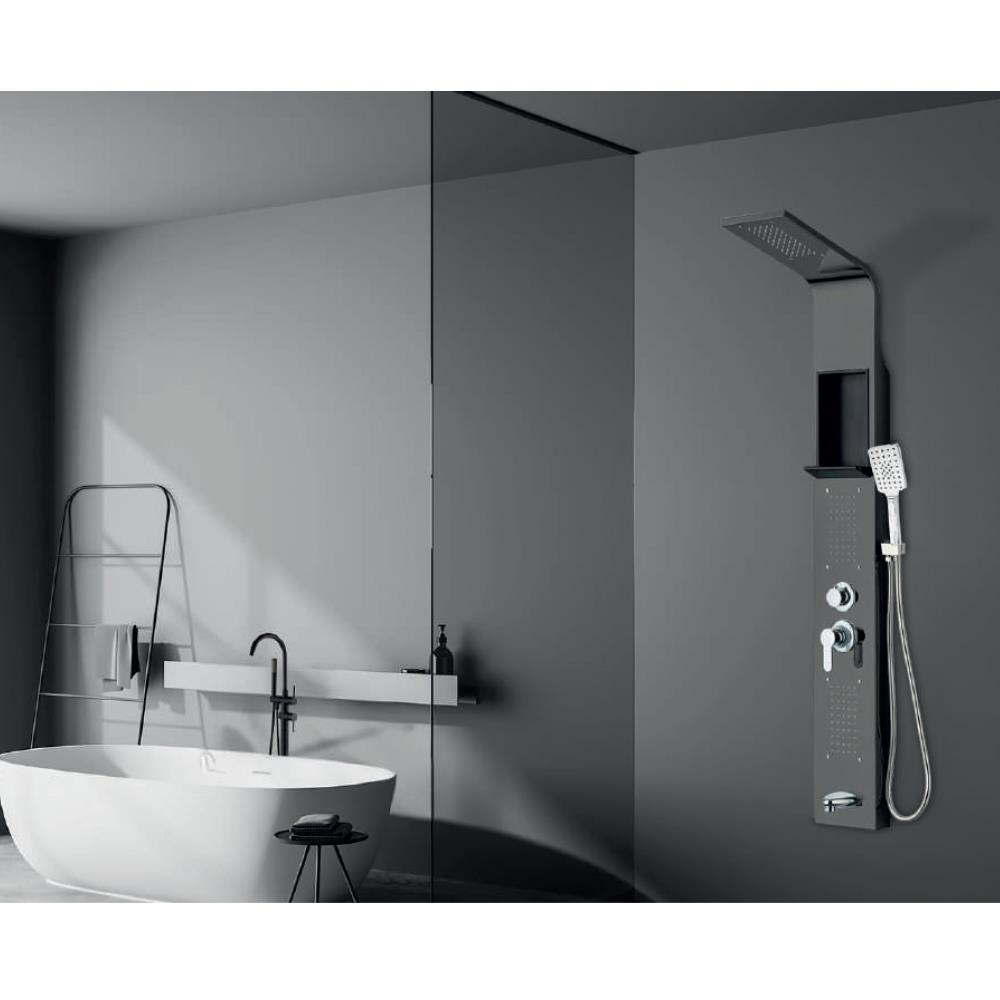 Newarc Domino Duş Paneli Metalik Gri 440971G küçük görsel