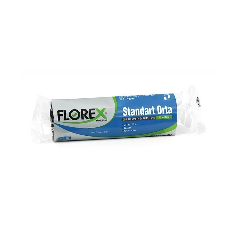 Florex 525 Standart Orta Çöp Poşeti 55X60Cm 20'Li görseli