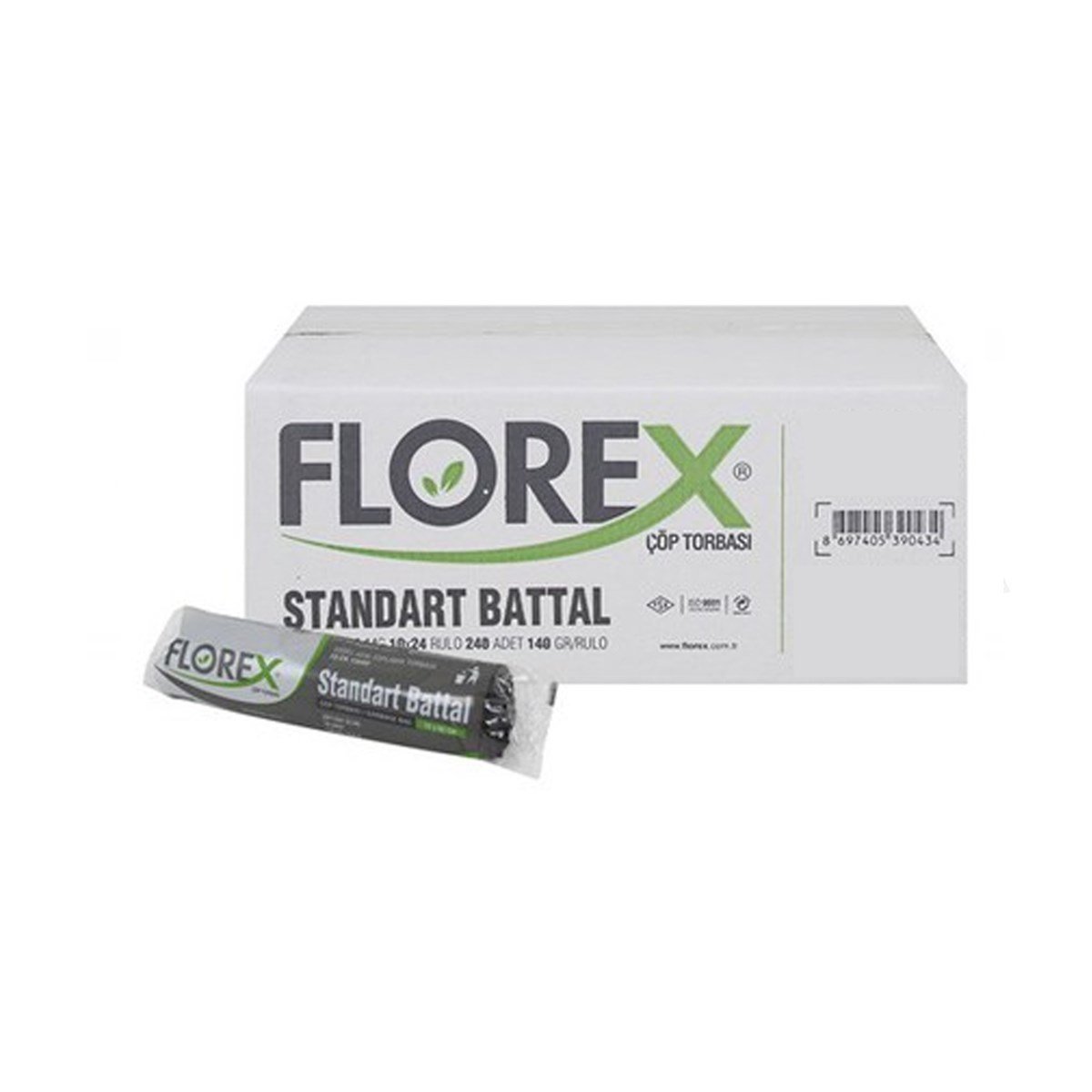 Florex 520 Standart Battal Çöp Poşeti 72X95Cm 24 Rulo (1 Rulo 10 Adet) görseli