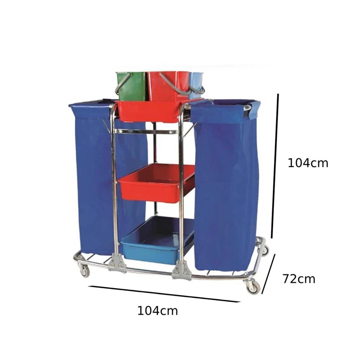 Nemkar Kat Hizmet Arabası Çift Brandalı Krom KHA-3102 küçük görsel