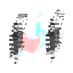 Üçtem Ck760 Çöp Toplayıcı Krom Çift Kovalı Temizlik Arabası Seti küçük görsel