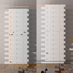 Bgr 4 Kapaklı Çekmeceli Askılı Gardırop küçük görsel