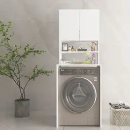 Bgr Üst Dolaplı Çamaşır Makinesi Dolabı Beyaz küçük görsel