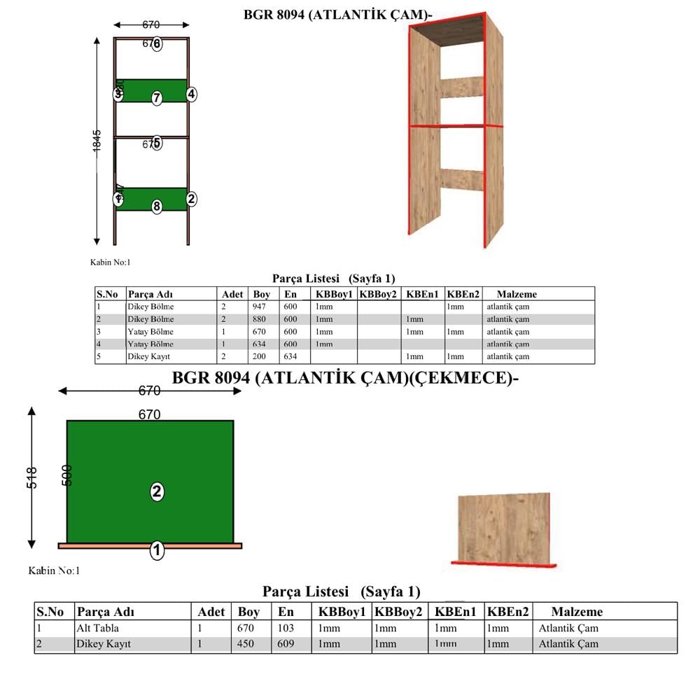 Bgr Çamaşır Ve Kurutma Makinesi Dolabı Çam küçük görsel