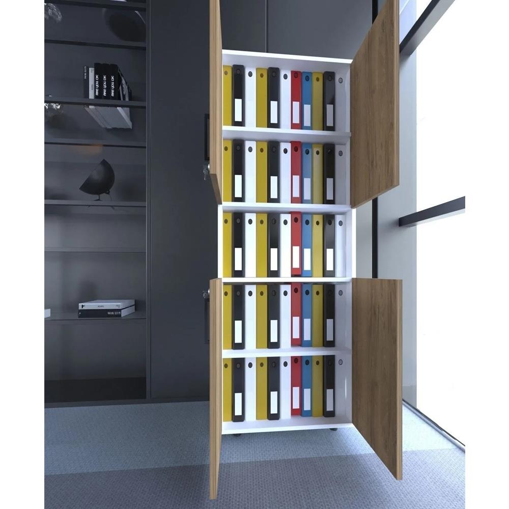 Bgr 4 Kapaklı Kilitli Ofis Klasör Dosya Dolabı küçük görsel