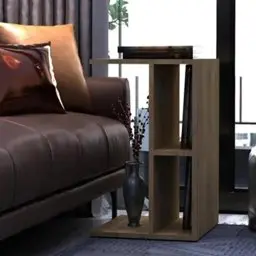 Bgr Raflı Koltuk Yan Sehpa Çam küçük görsel