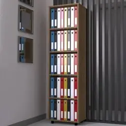 Bgr 8007 5 Katlı Ofis Klasör Dosya Ve Evrak Dolabı Çam küçük görsel