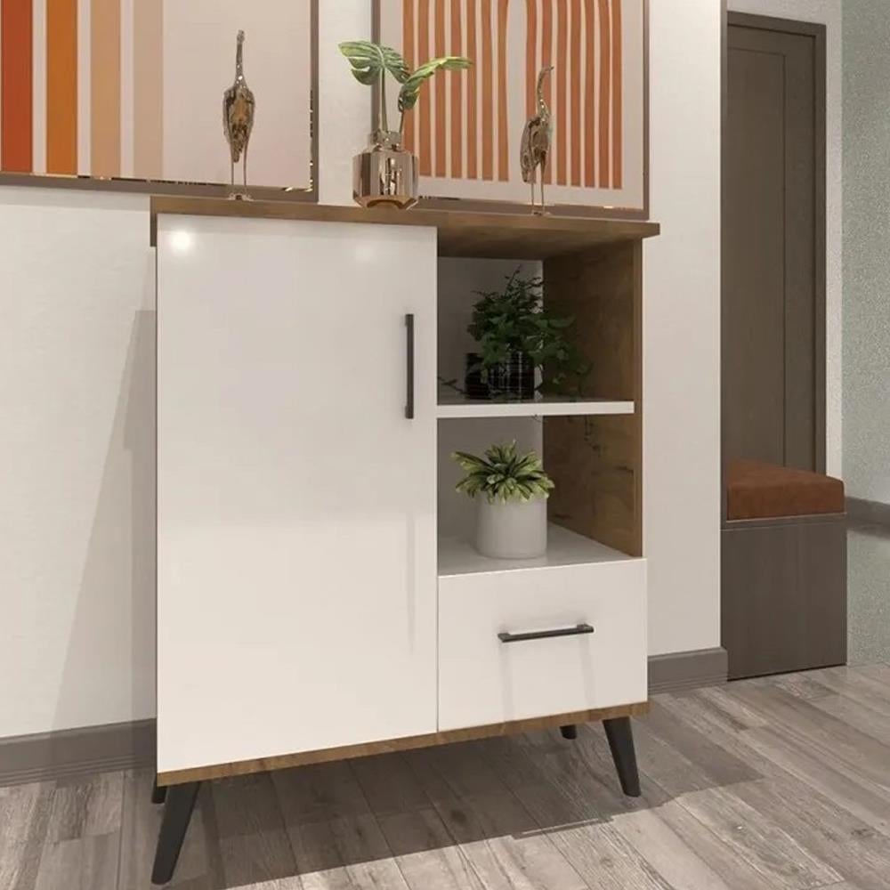 Bgr 8023 Lüks Raflı Düşer Kapak Çok Amaçlı Mutfak Dolabı görseli