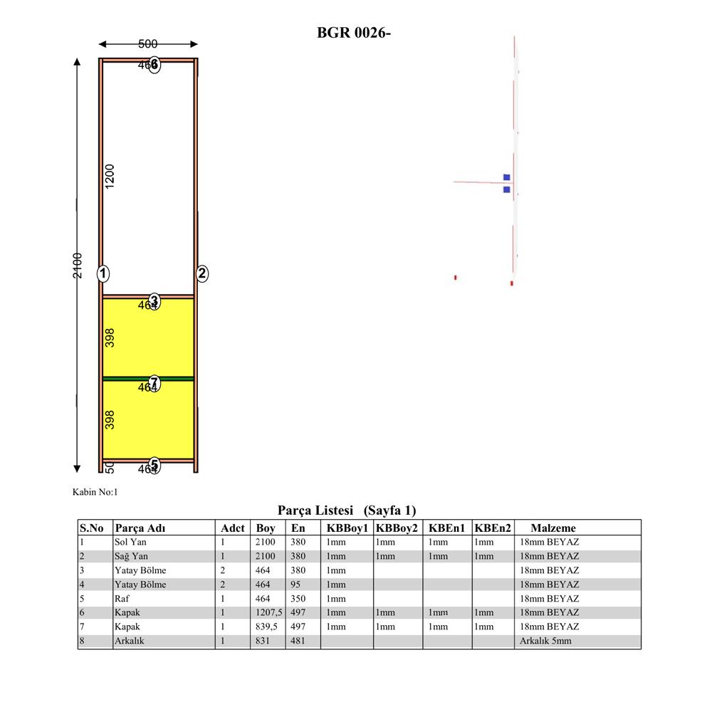 Bgr 0026 Kombi Dolabı Beyaz küçük görsel