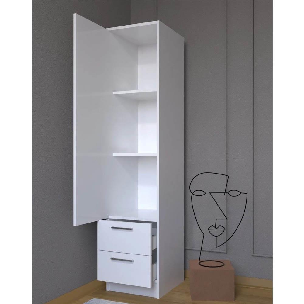 Bgr 7055 Tek Kapılı 2 Çekmeceli Gardırop küçük görsel