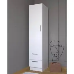 Bgr 7055 Tek Kapılı 2 Çekmeceli Gardırop küçük görsel