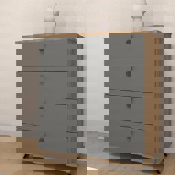 Bgr 7005 4 Çekmeceli Şifonyer Antrasit-Çam küçük görsel