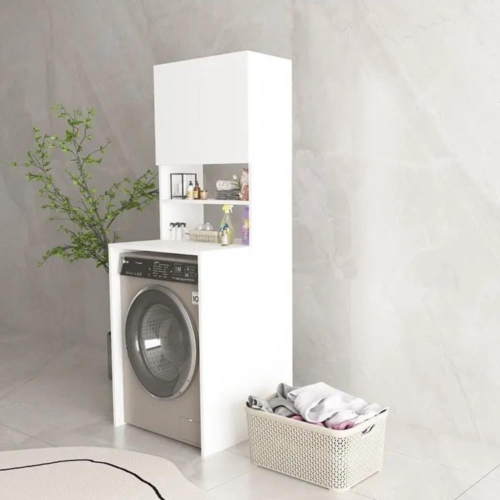 Bgr 5712 Çamaşır Makinesi Dolabı Beyaz küçük görsel