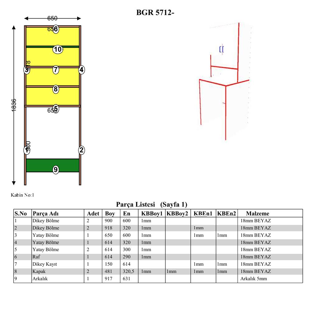 Bgr 5712 Çamaşır Makinesi Dolabı Beyaz küçük görsel