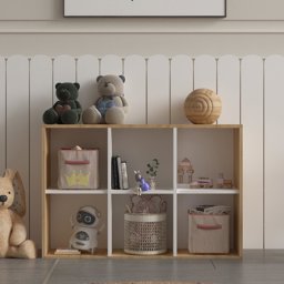 Bgr 0024 Çok Amaçlı Oyuncak Dolabı Safir Meşe-Beyaz küçük görsel