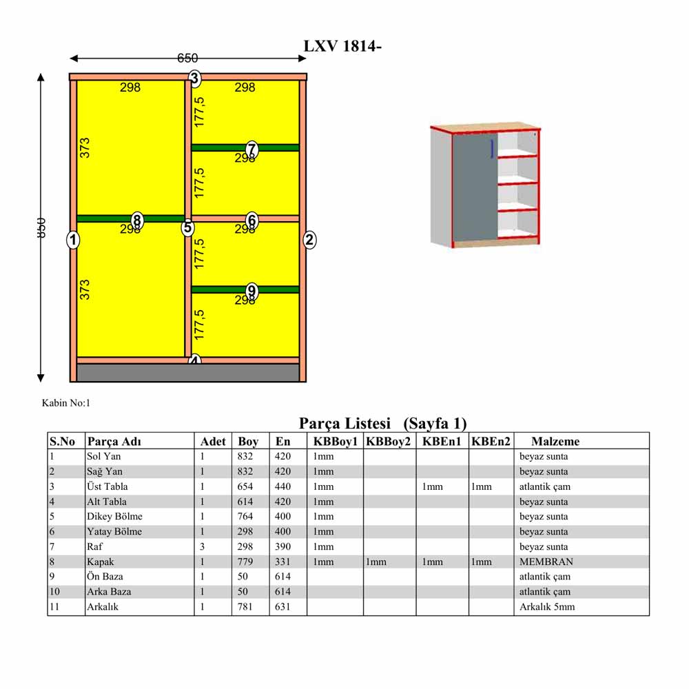 Bgr Kahve Köşesi Dolap Beyaz-Safir Meşe 1814 küçük görsel
