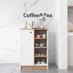 Bgr Kahve Köşesi Dolap Beyaz-Safir Meşe 1814 küçük görsel