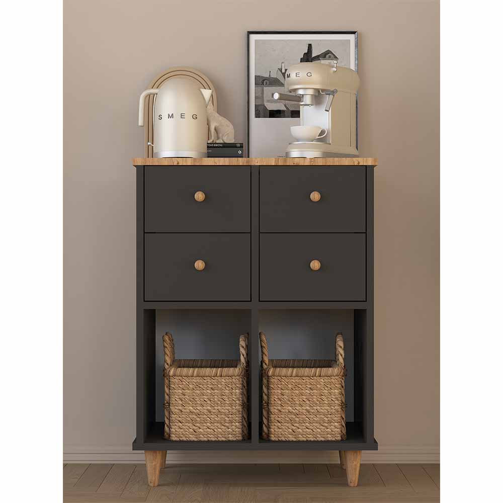 Bgr Kahve Köşesi Dolap Antrasit-Safir Meşe 1831 görseli