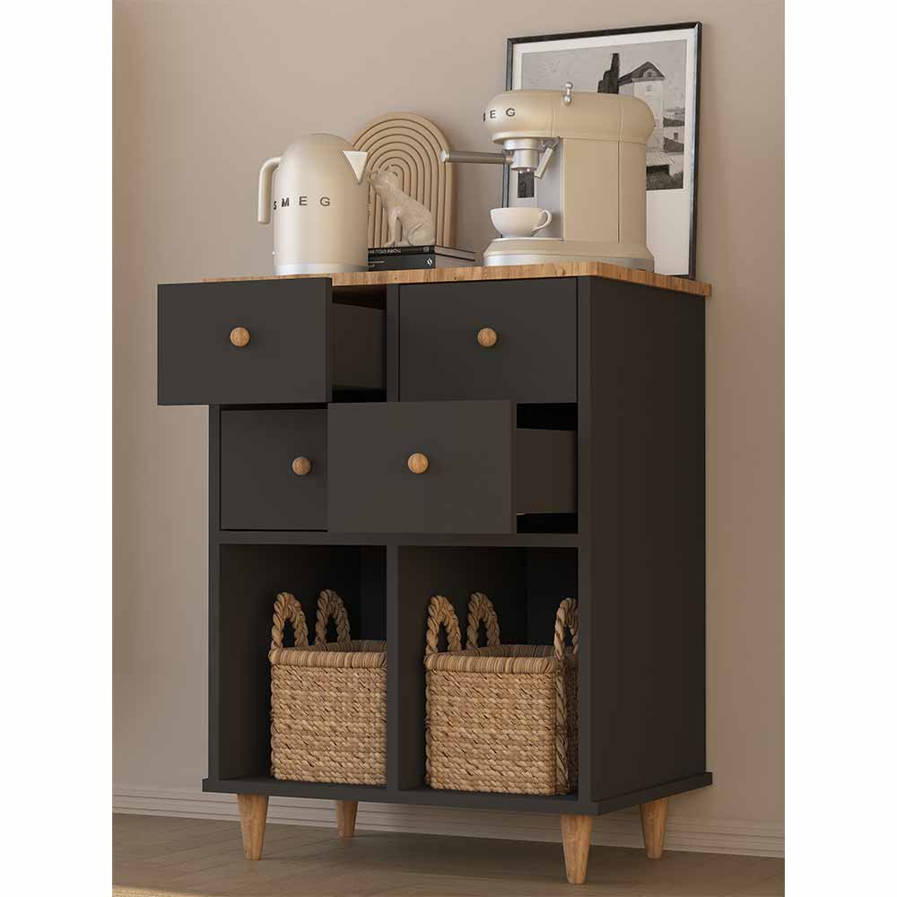 Bgr Kahve Köşesi Dolap Antrasit-Safir Meşe 1831 küçük görsel