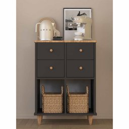 Bgr Kahve Köşesi Dolap Antrasit-Safir Meşe 1831 küçük görsel