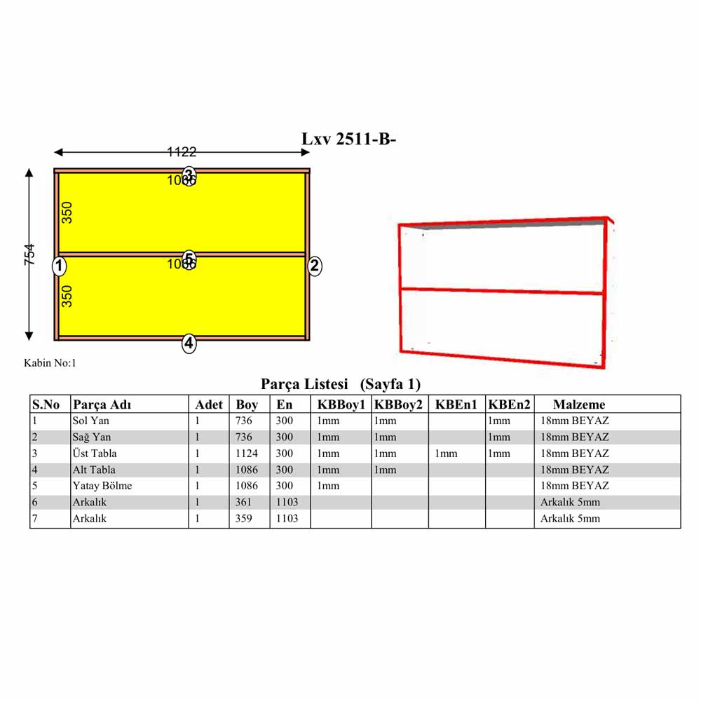 Bgr Oyuncak Dolabı Beyaz 2511-B küçük görsel