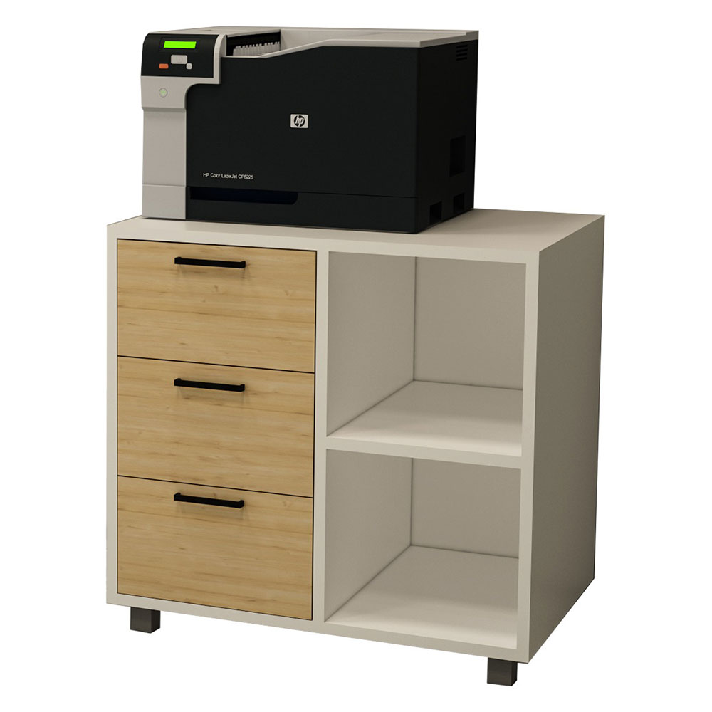 Bgr Yazıcı Dolabı Beyaz-Safir Meşe 8027 küçük görsel