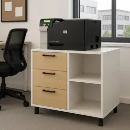 Bgr Yazıcı Dolabı Beyaz-Safir Meşe 8027 küçük görsel