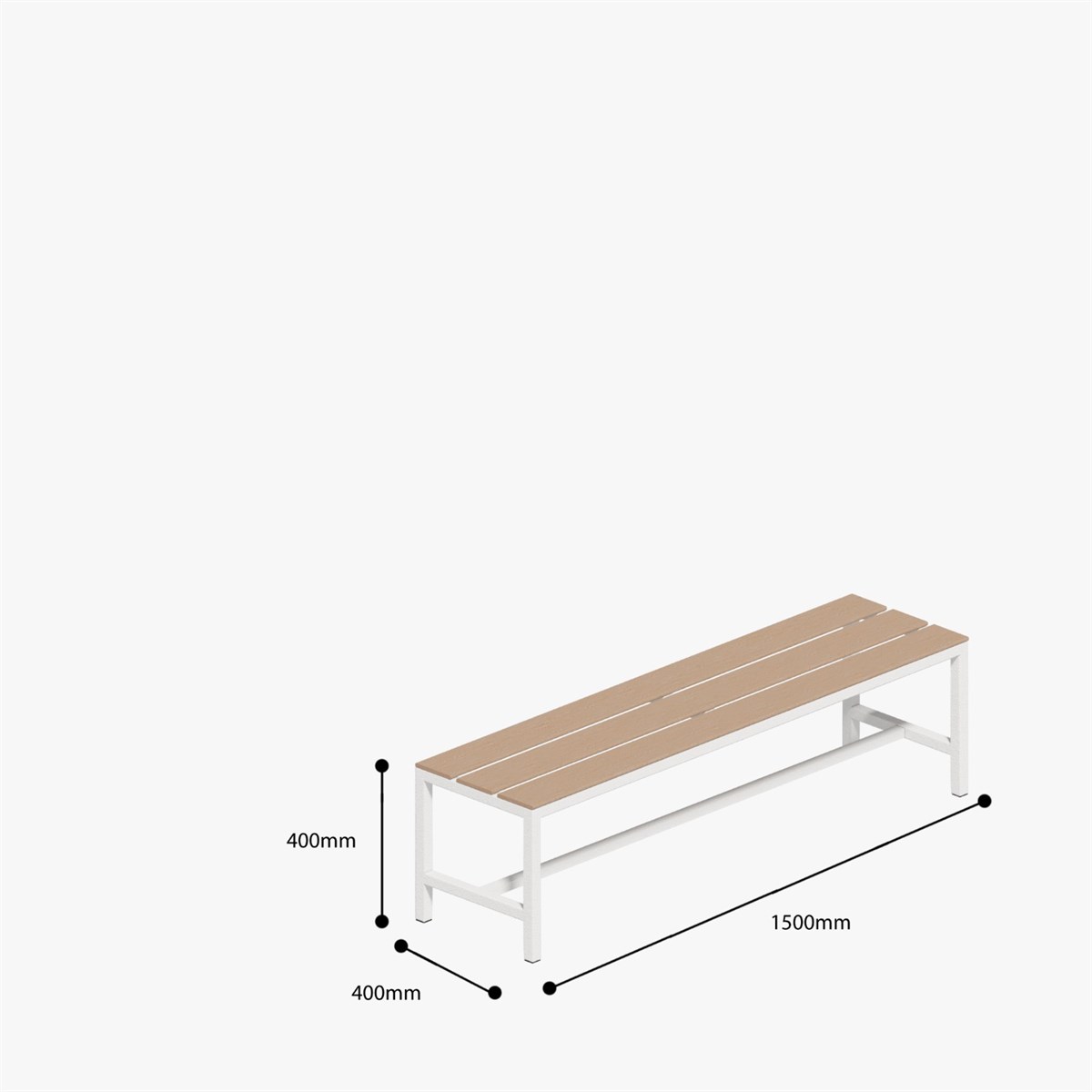 Usta Çelik Oturma Bankı 1500mm Uzunluk U-bank150 küçük görsel
