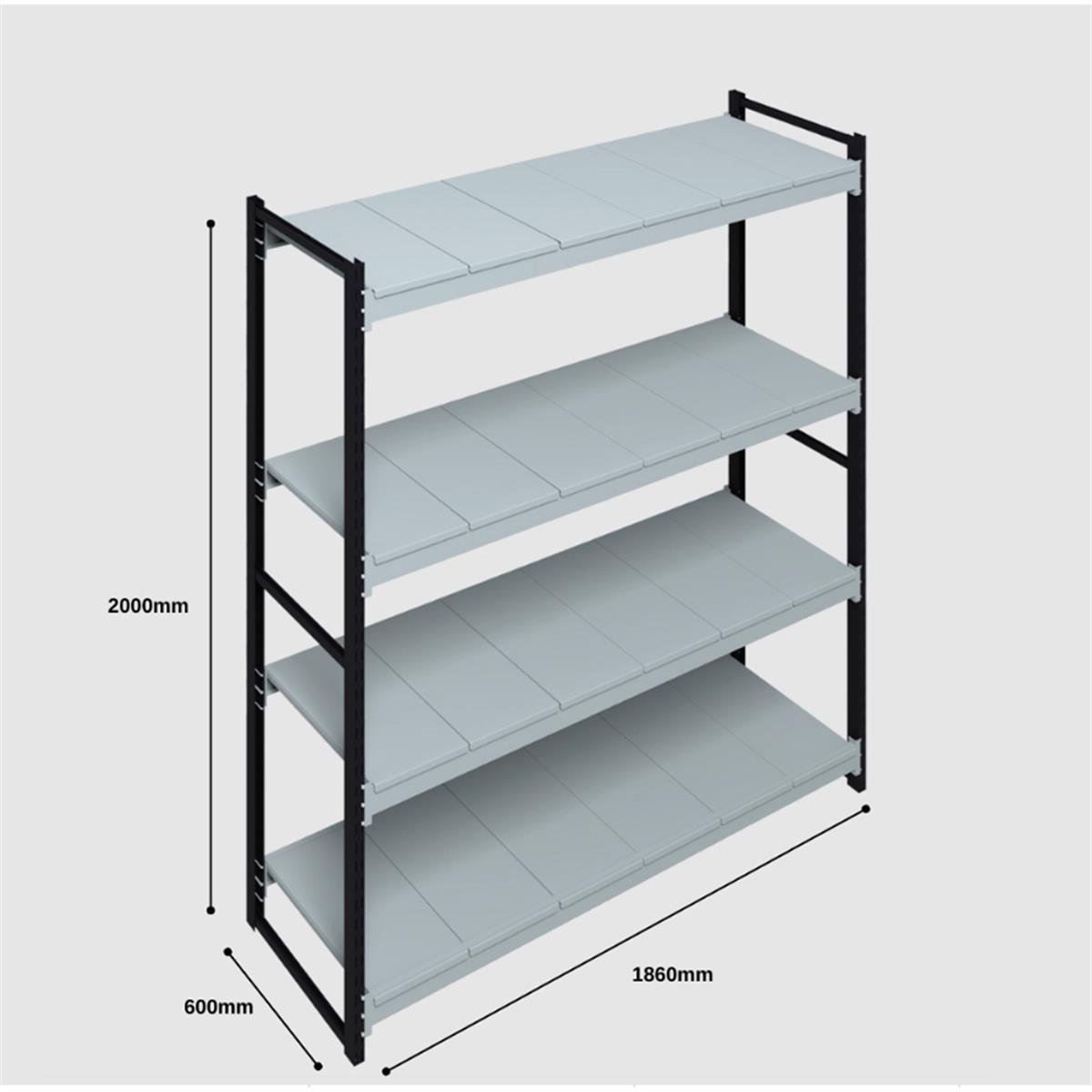 Usta Çelik Midi Raf/hafif Rack Raf Takımı 180x60x200 (4 Katlı) küçük görsel