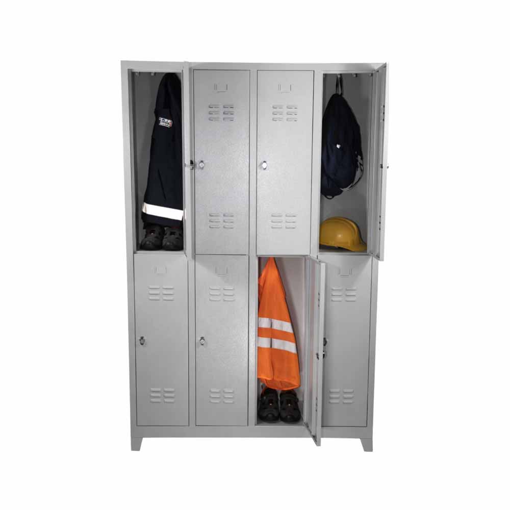 Usta Çelik Giyinme Dolabı Metal 8 Kapılı 129X37X198 U-E08 küçük görsel