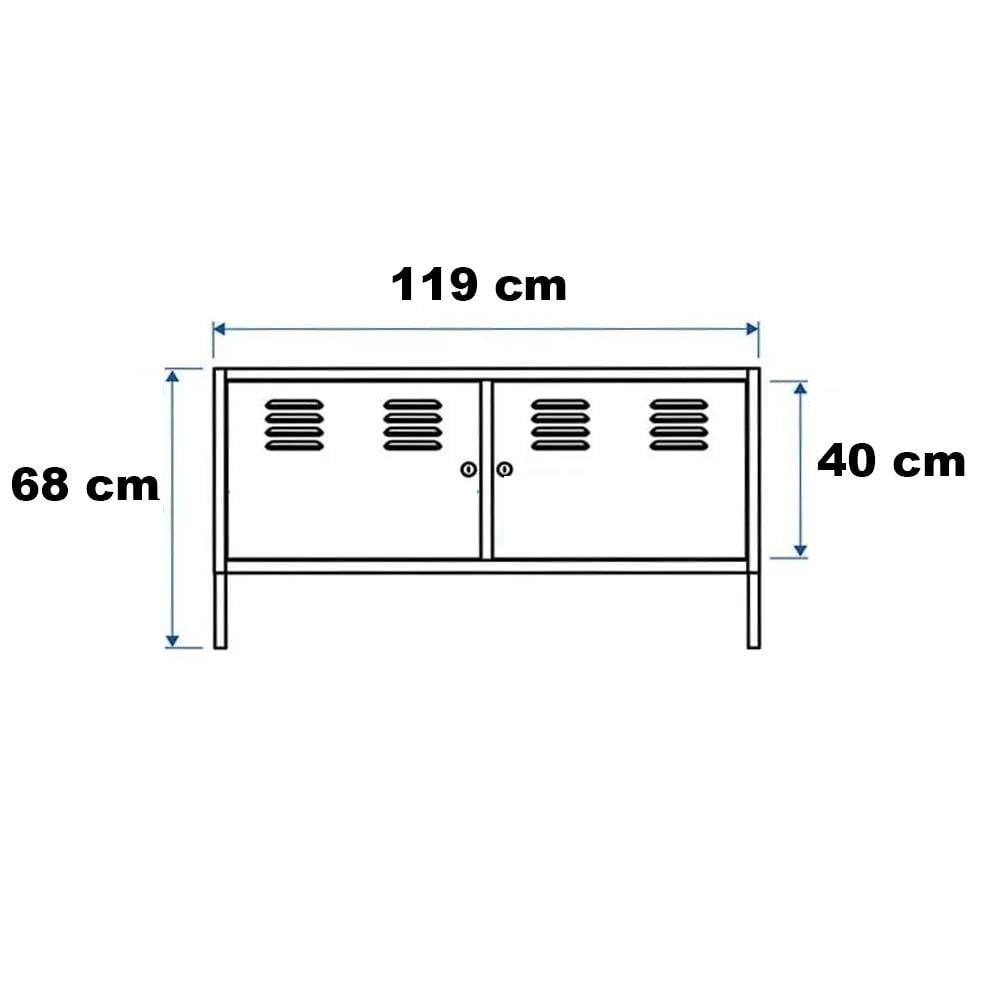 Usta Çelik Tv Sehpası Beyaz 119X40X68 U-TVSHP küçük görsel