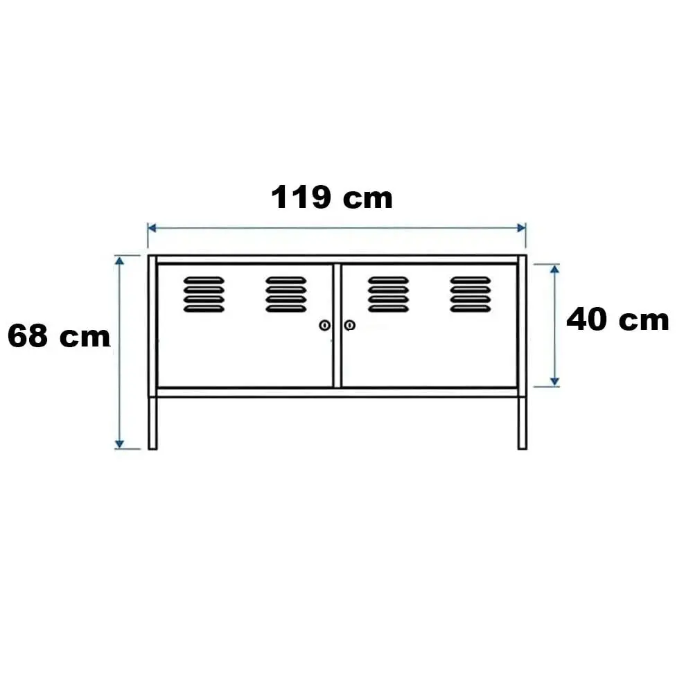 Usta Çelik Tv Sehpası Beyaz 119X40X68 U-TVSHP küçük görsel