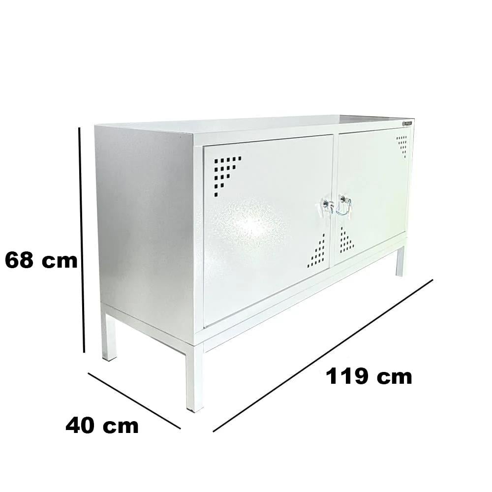 Usta Çelik Tv Sehpası Beyaz 119X40X68 U-TVSHP küçük görsel