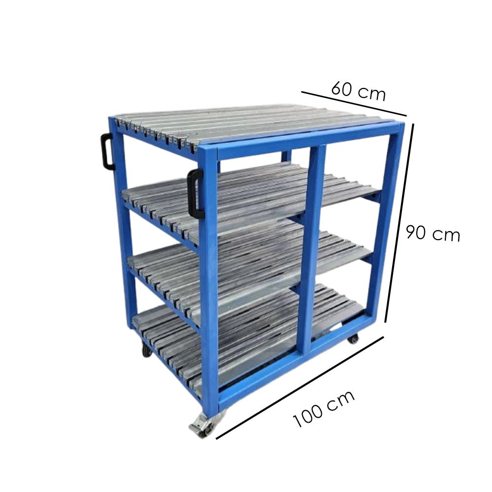 Usta Çelik Kalıp Ve Bıçak Taşıma Takım Arabası 90X60X100 Cm küçük görsel