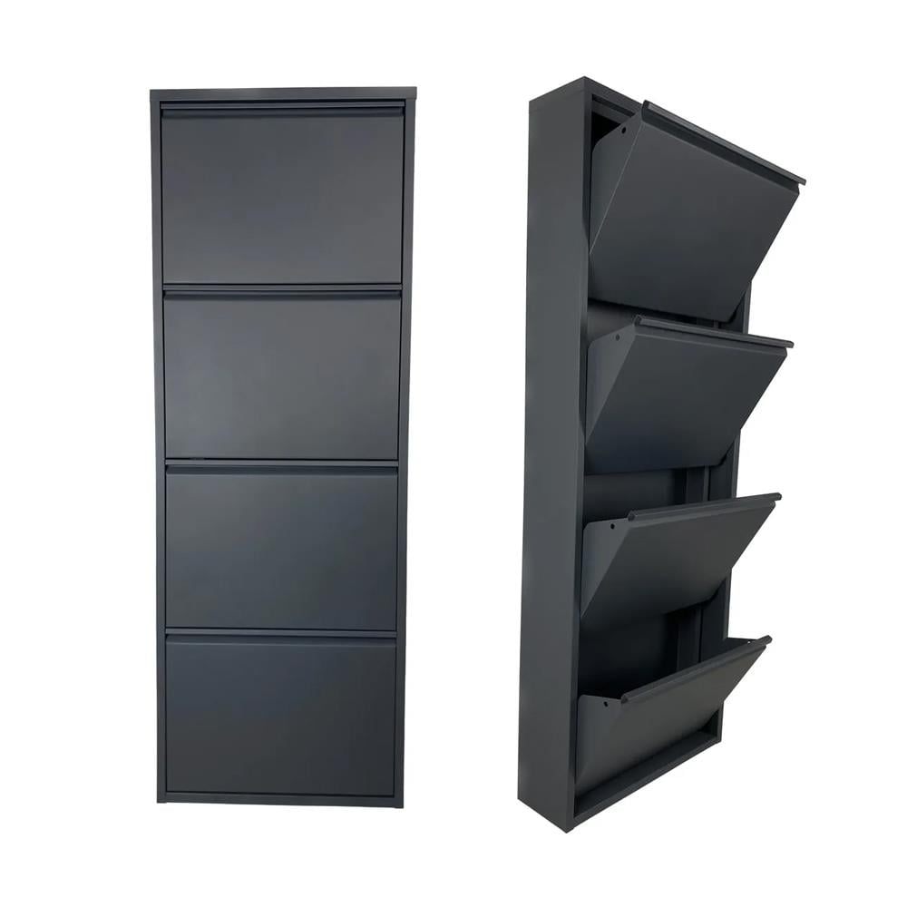 Usta Çelik 4 Lü Metal Ayakkabılık Antrasit 50X15X143 U-Ayk04Antr küçük görsel